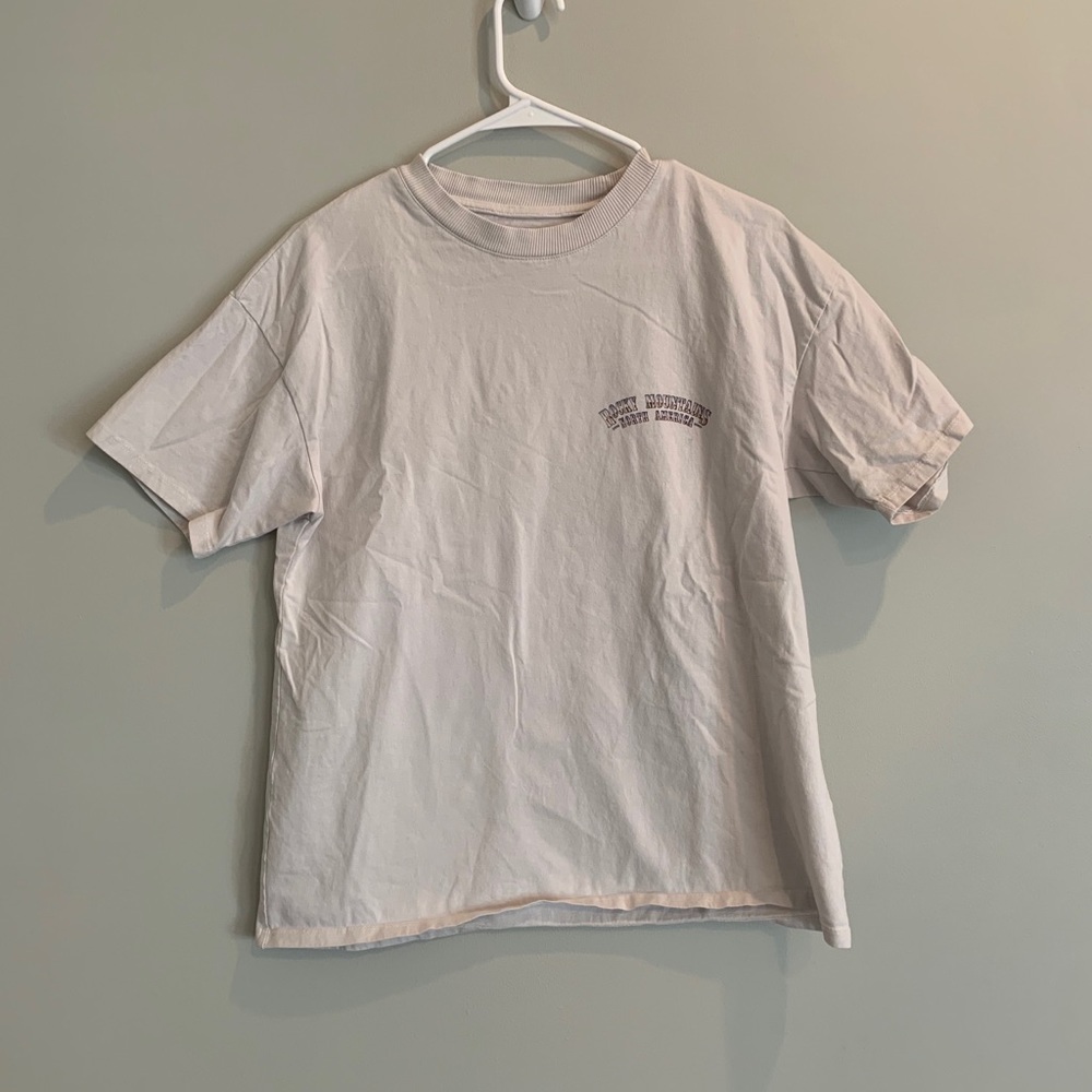 Rocky Mountains Cream Logo T Shirt
